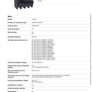 Schneider Electric - DISCONNECT SWITCH 400AMP - 3POLE - 750VAC - 50/60HZ - Image 2